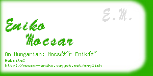 eniko mocsar business card